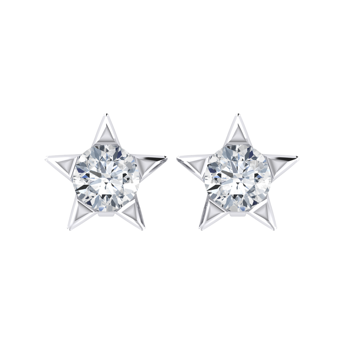 Stellar Glow White Gold Diamond Earrings [wg]