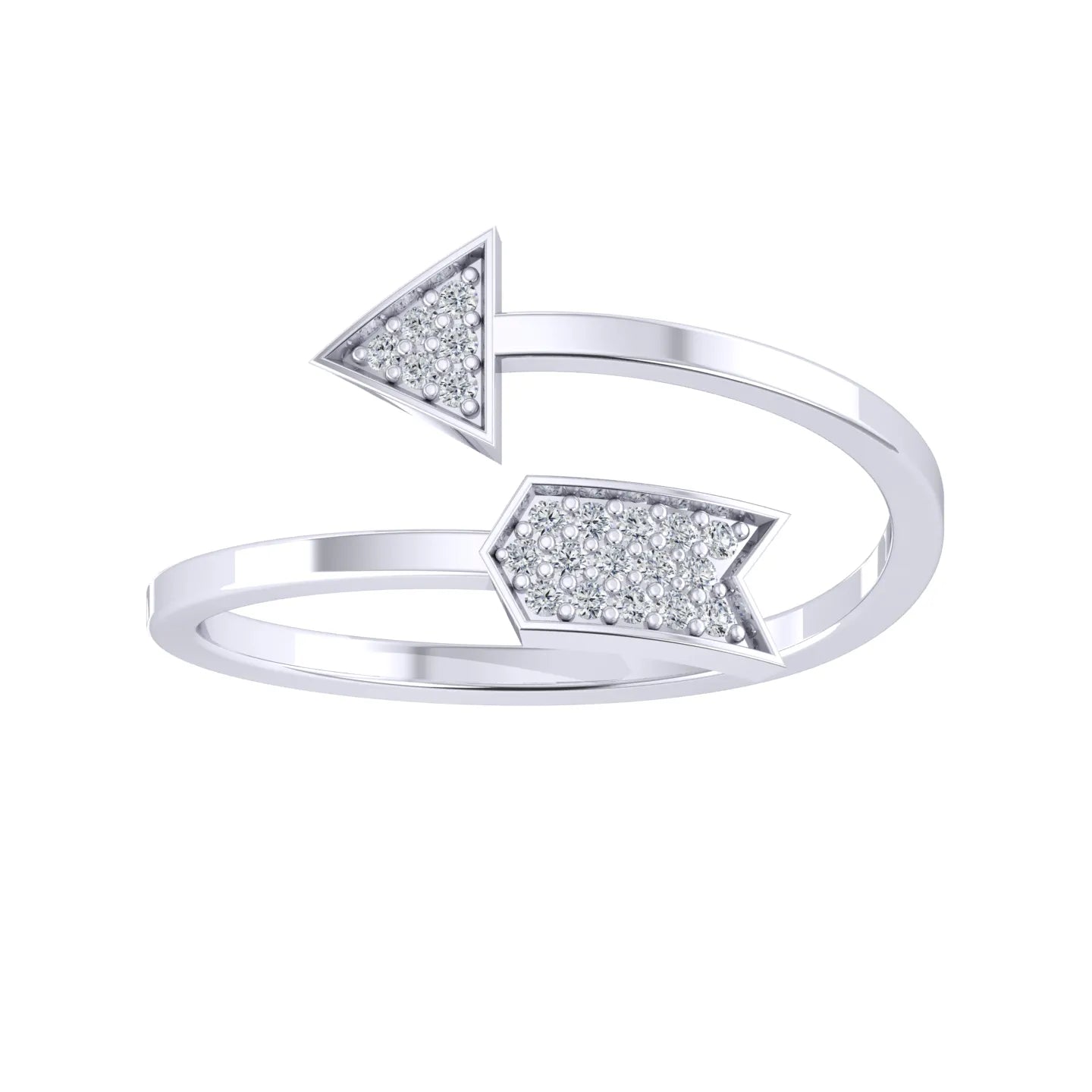White Gold Lab Grown Diamond - Twin Arrows [wg]