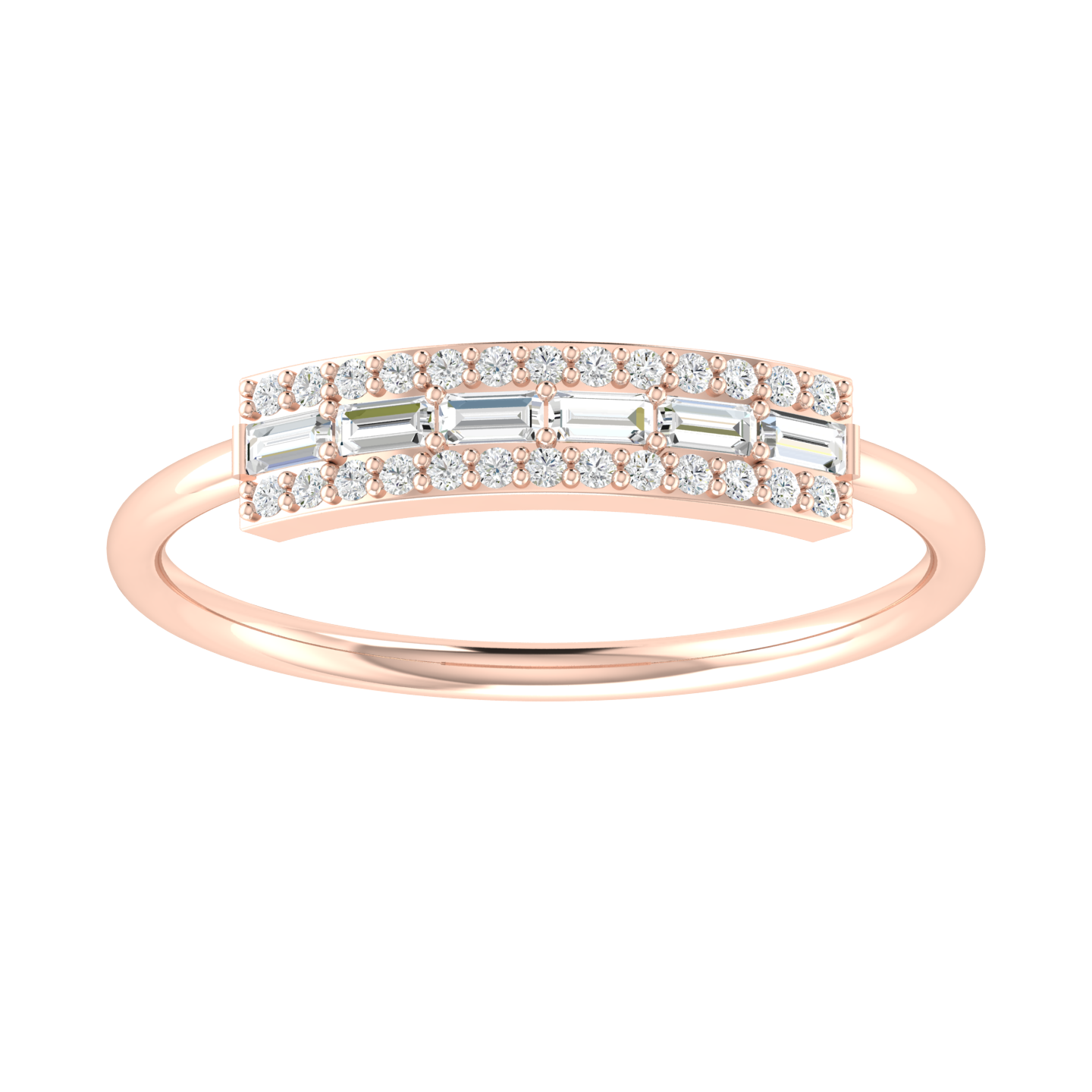 Rose Gold Lab Grown Diamond Ring - Circle Chic [rg]