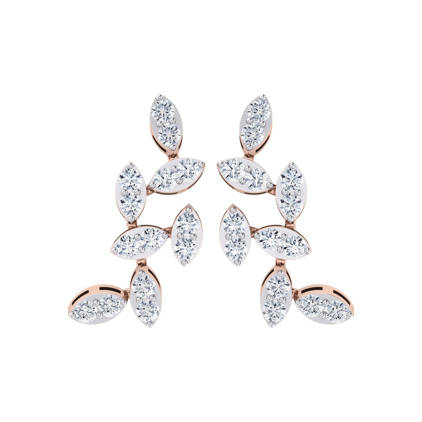 Whispering Winds Diamond Earrings
