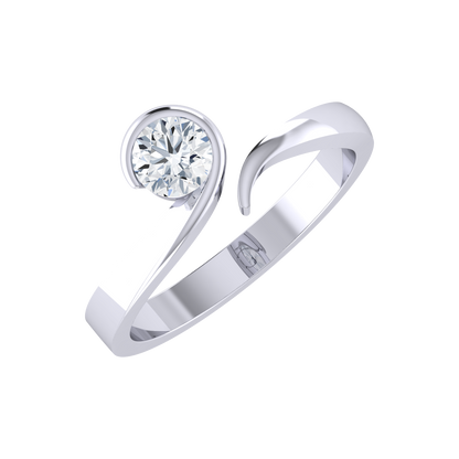 Lustrous Round White Gold Lab Grown Diamond [wg]