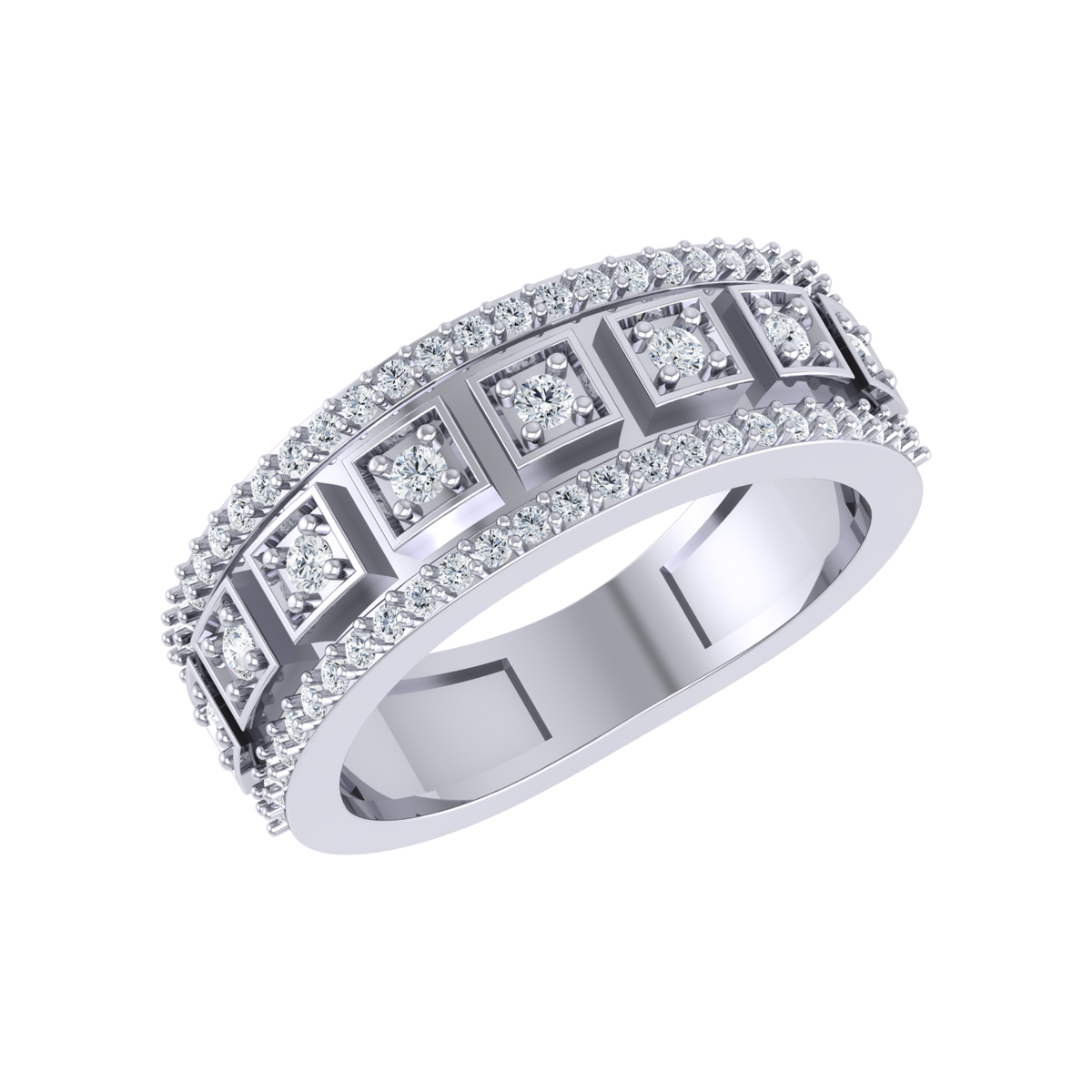 White Gold Diamond Ring - Serenity Sparkle [wg]