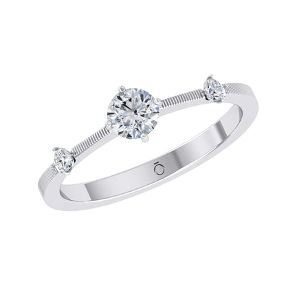Celeste Trio White Gold Lab Grown Diamond [yg]
