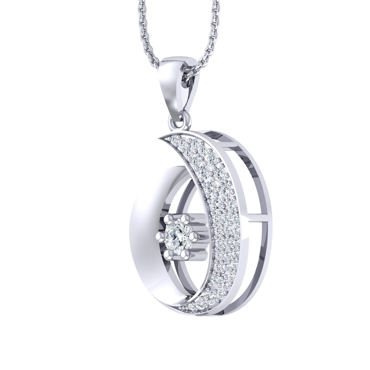 White Gold Diamond Pendant - Sublime Sparkle [wg]