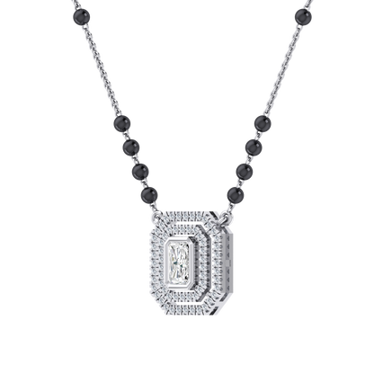 White Gold Diamond Mangalsutra - Regal Brilliance [wg]