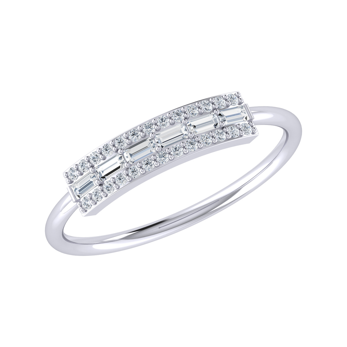 Circle Chic White Gold Lab Grown Diamond Ring [wg]