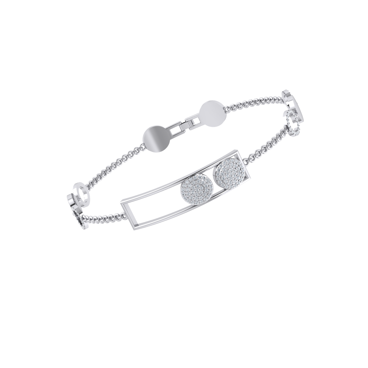 White Gold Diamond Bracelet - Shimmering Starlight [wg]