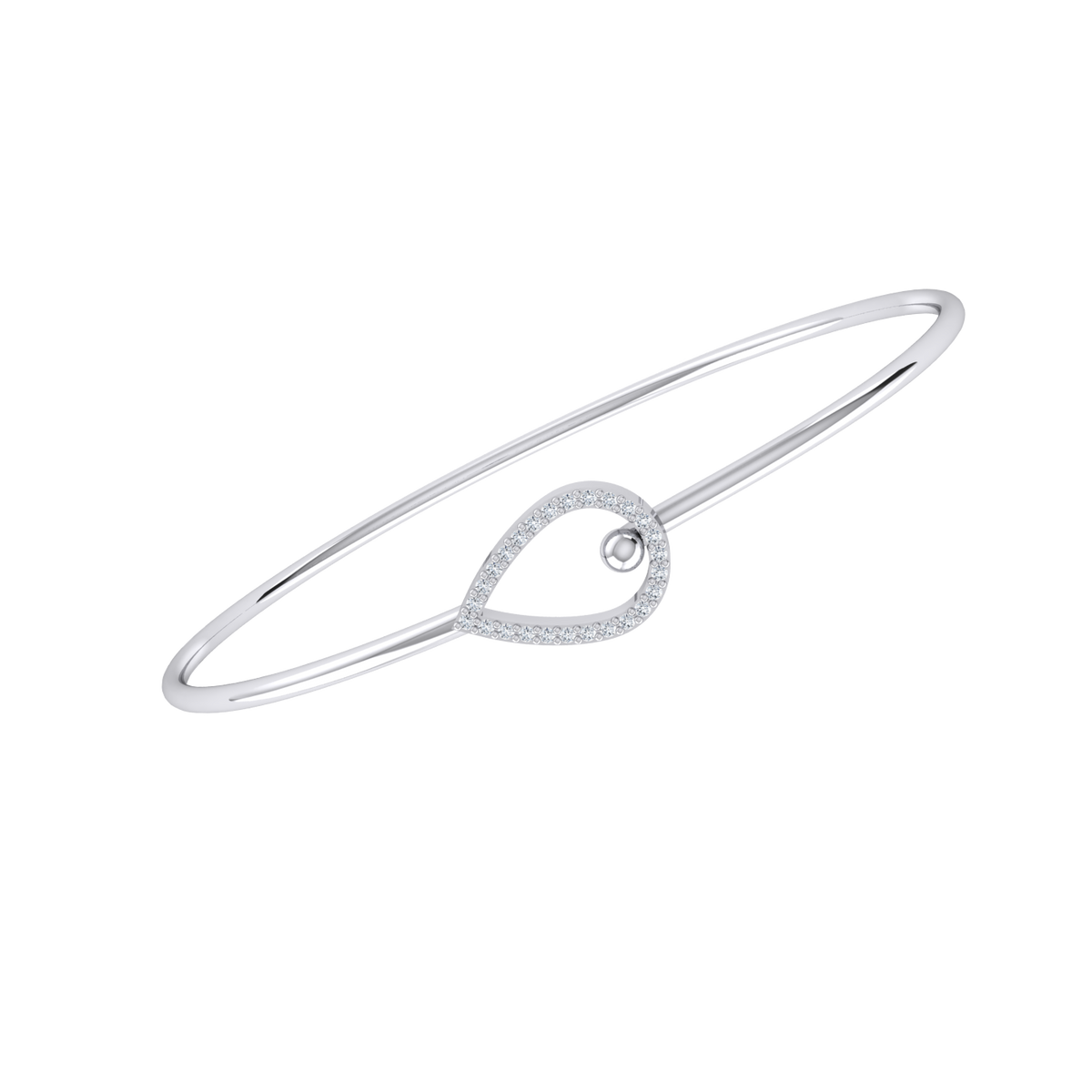 White Gold Diamond Bracelet - Regal Glint [wg]