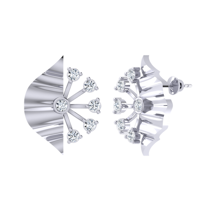 White Gold Diamond Earrings - Dazzle Dreams [wg]