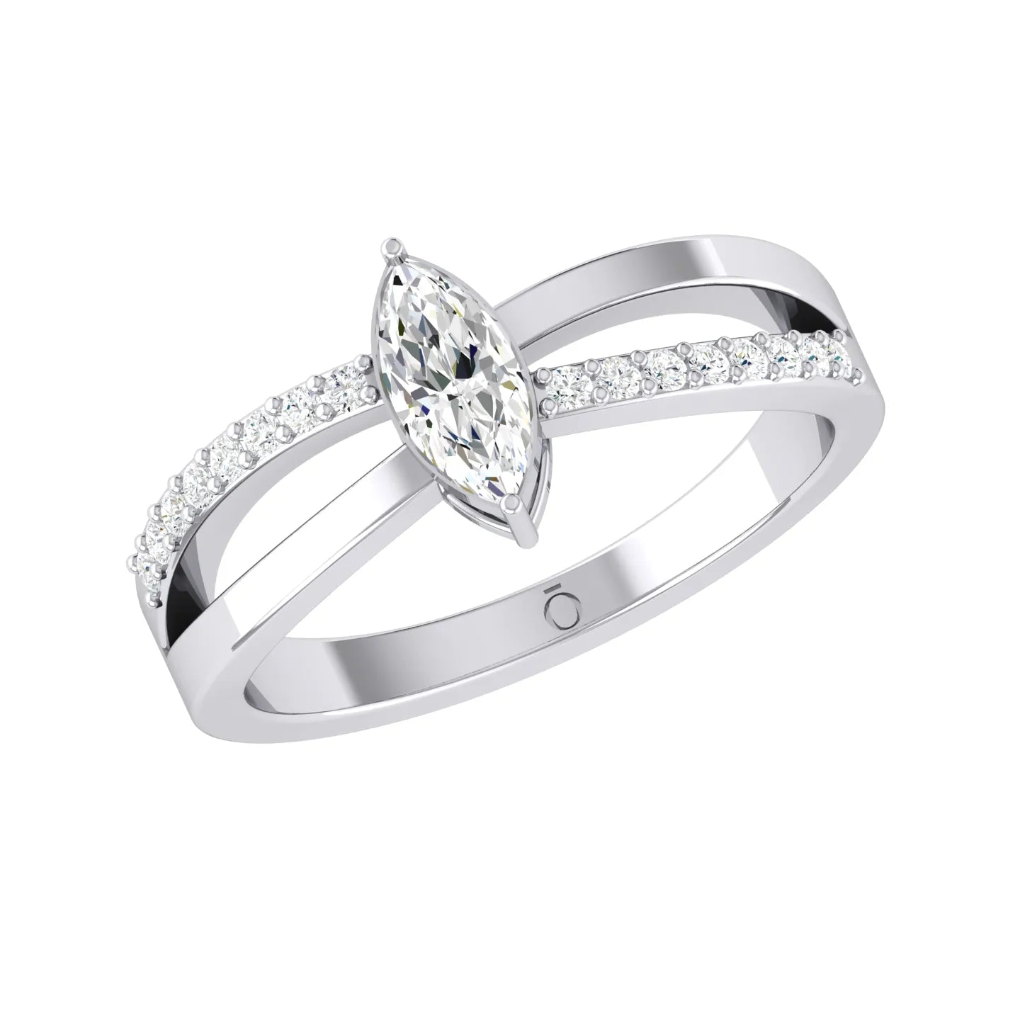 Butterfly Charm White Gold Lab Grown Diamond [wg]