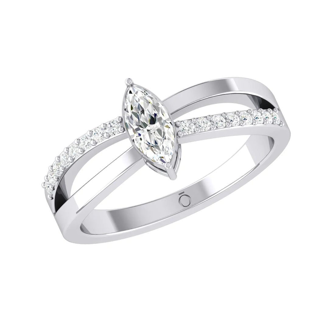 Butterfly Charm White Gold Lab Grown Diamond