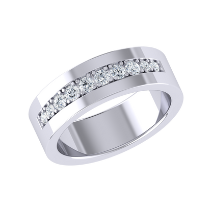 White Gold Diamond Ring - Halo Curve [wg]
