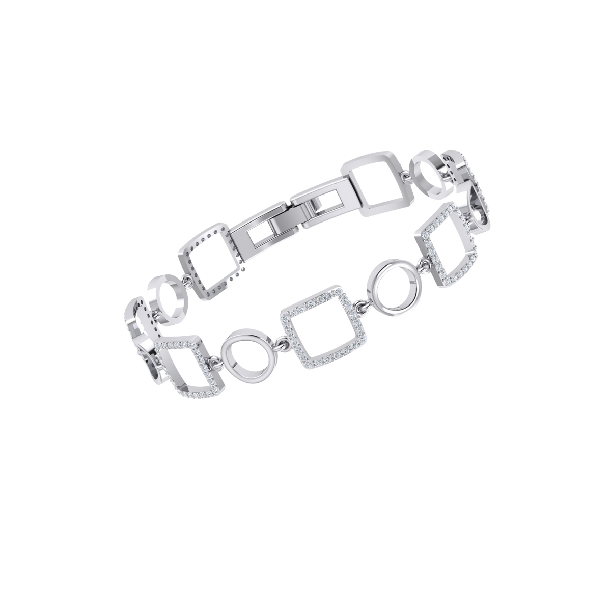 White Gold Diamond Bracelet - Opaline Glow [wg]