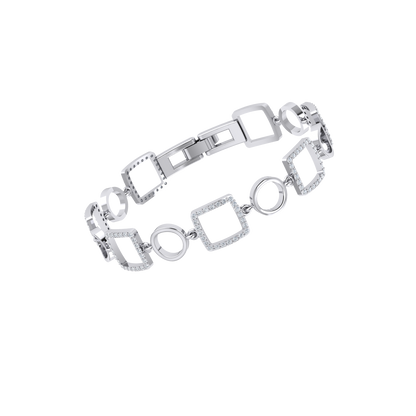 White Gold Diamond Bracelet - Opaline Glow [wg]