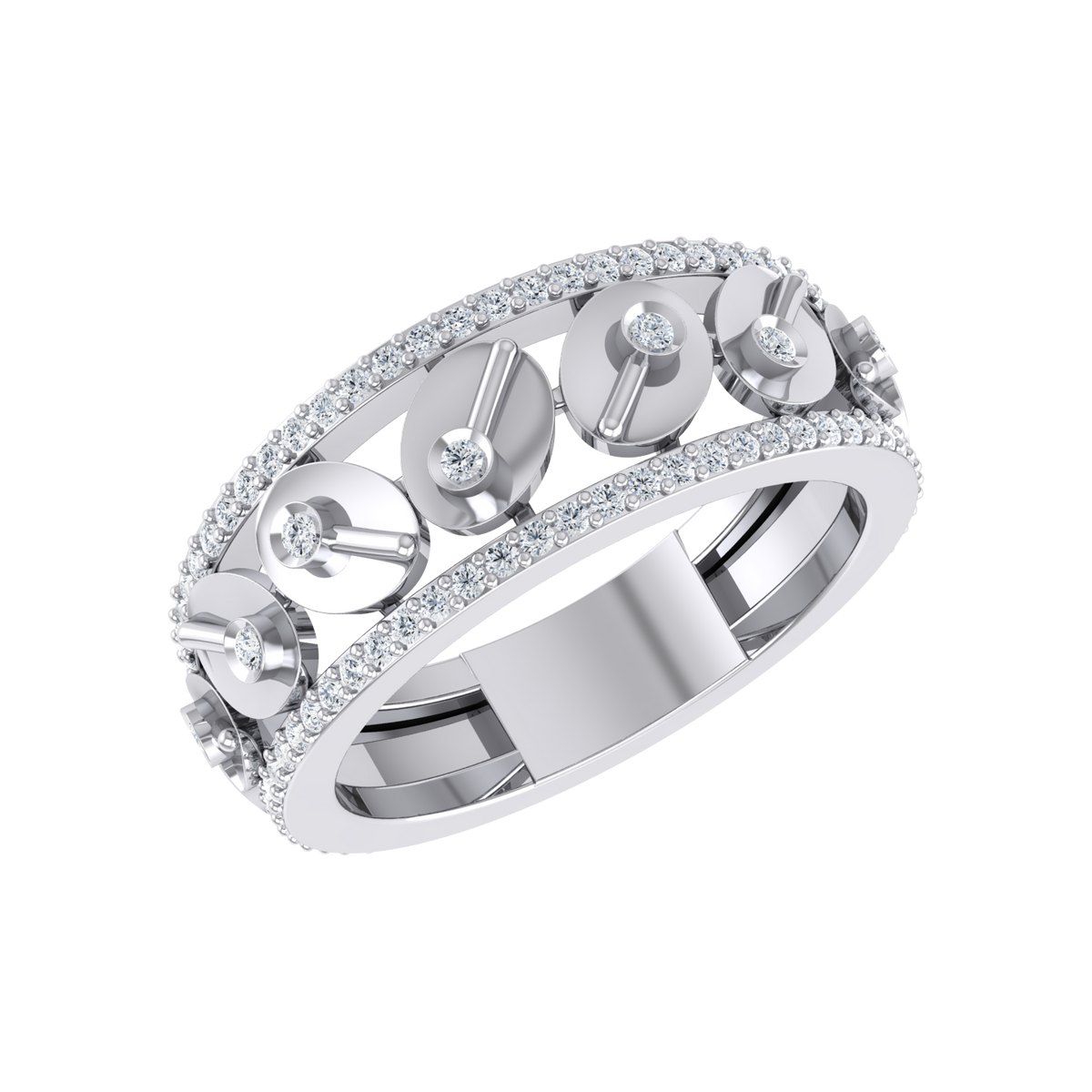 White Gold Diamond Ring - Opulent Oasis [wg]