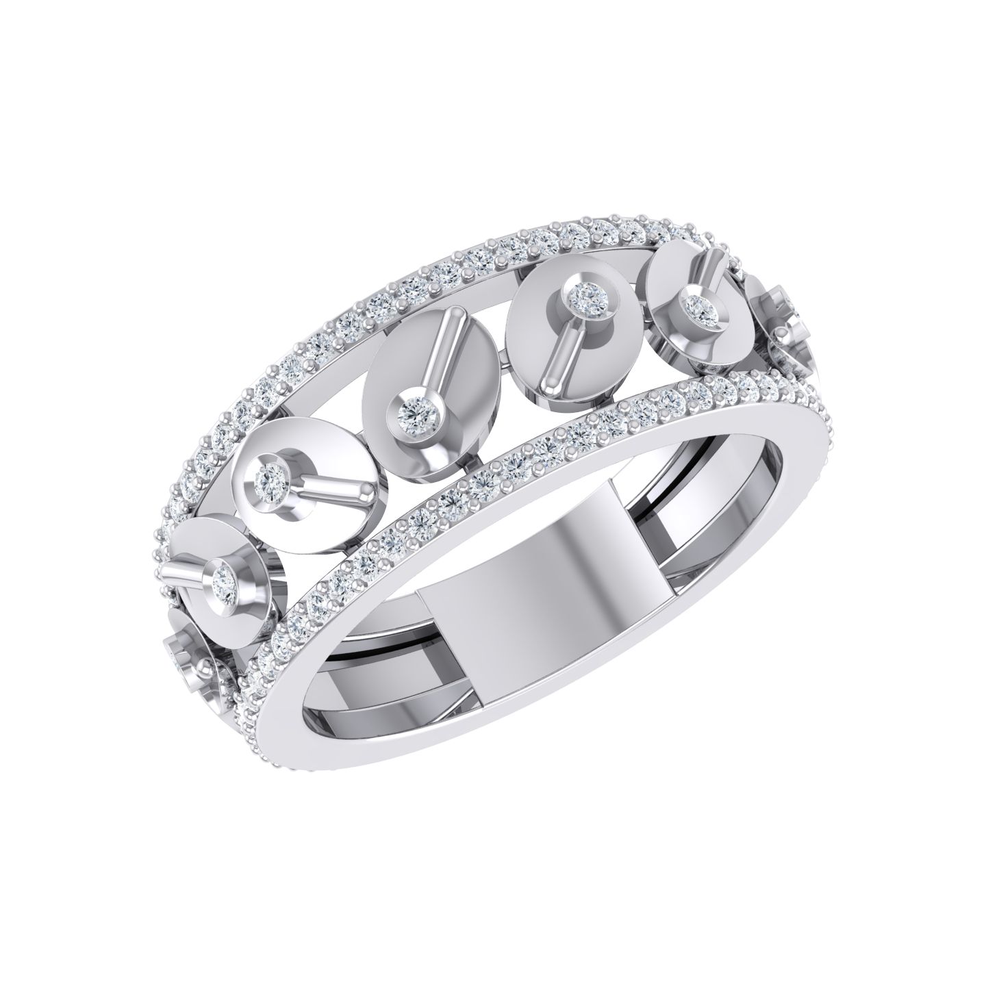 White Gold Diamond Ring - Opulent Oasis [wg]