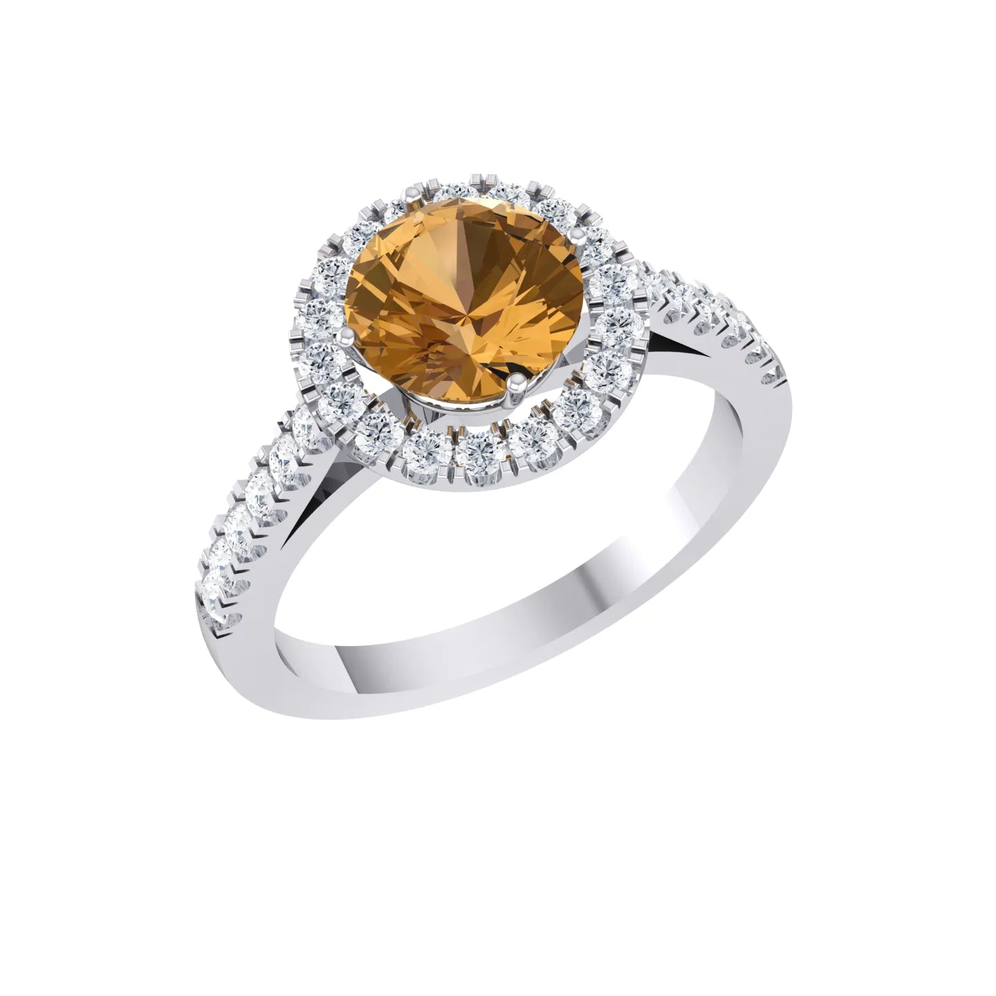 Amber Aura White Gold Lab Grown Diamond Ring [wg]