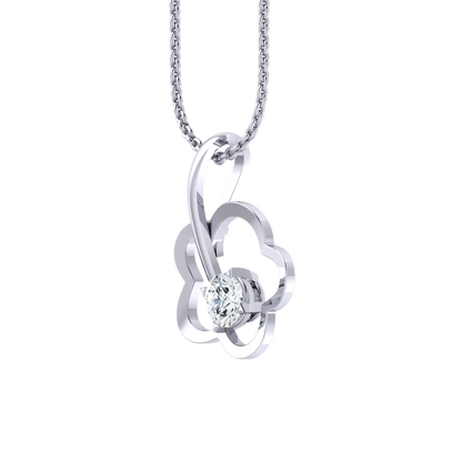 White Gold Diamond Pendant - Sparkling Beauty [wg]