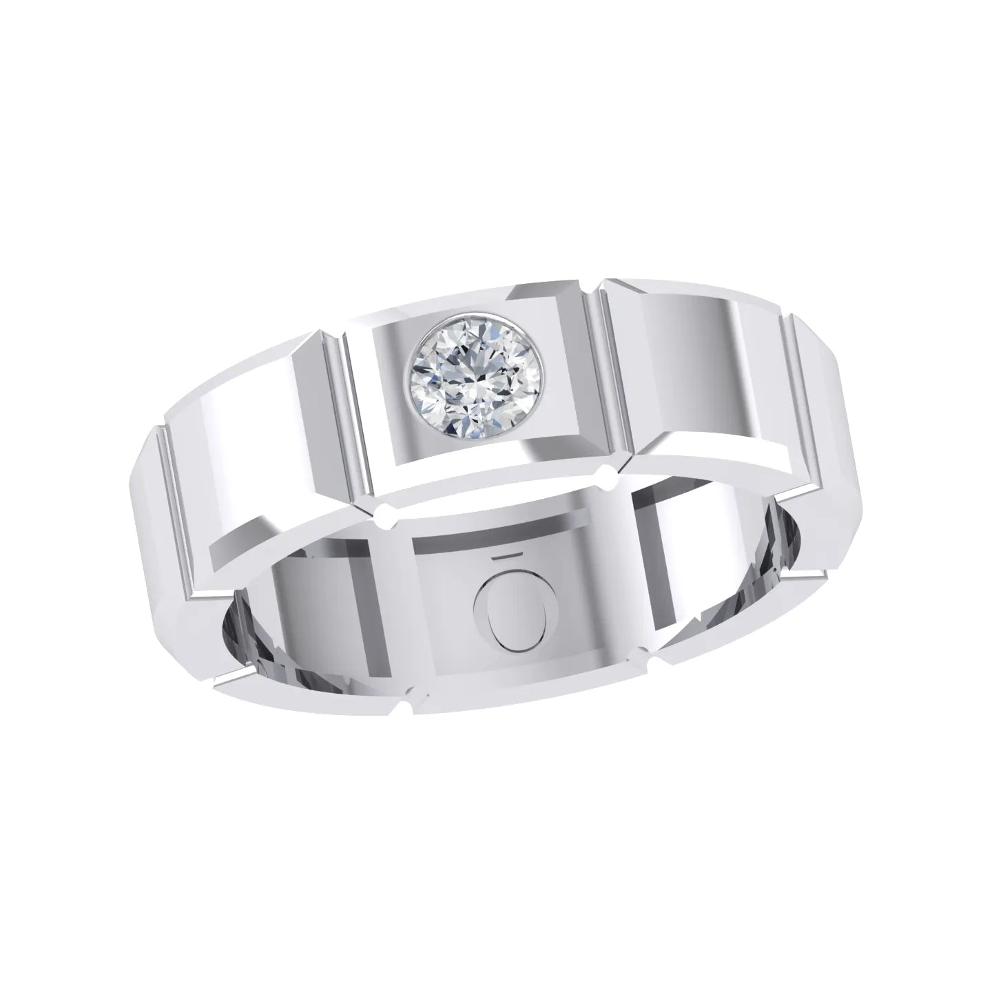 White Gold Diamond Ring - Radiant Mosaic [wg]