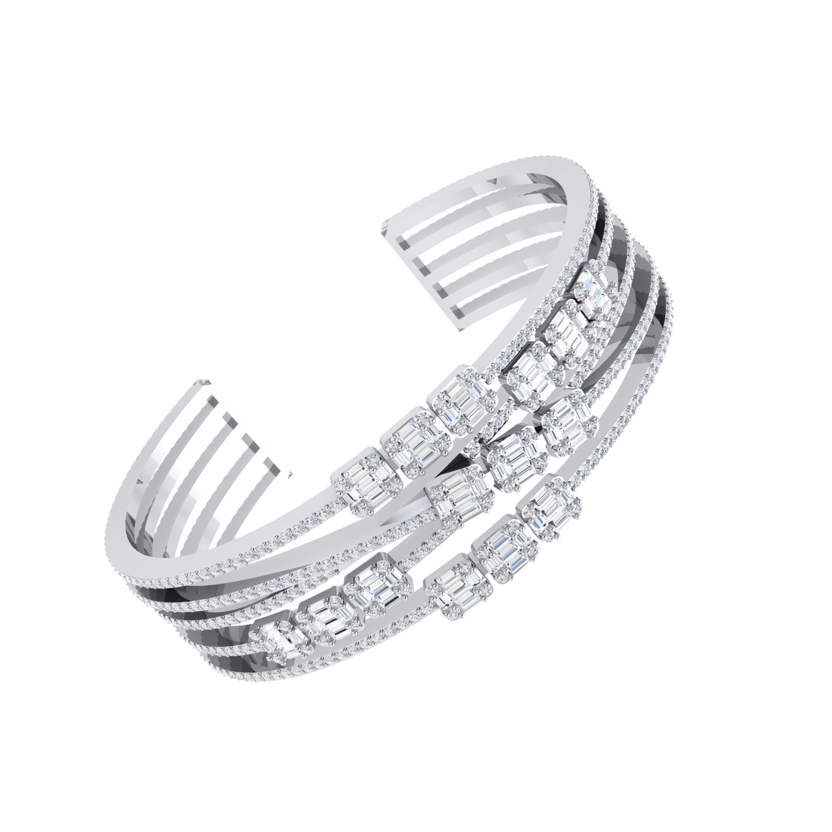 Eternal Loop White Gold Diamond Bracelet [wg]