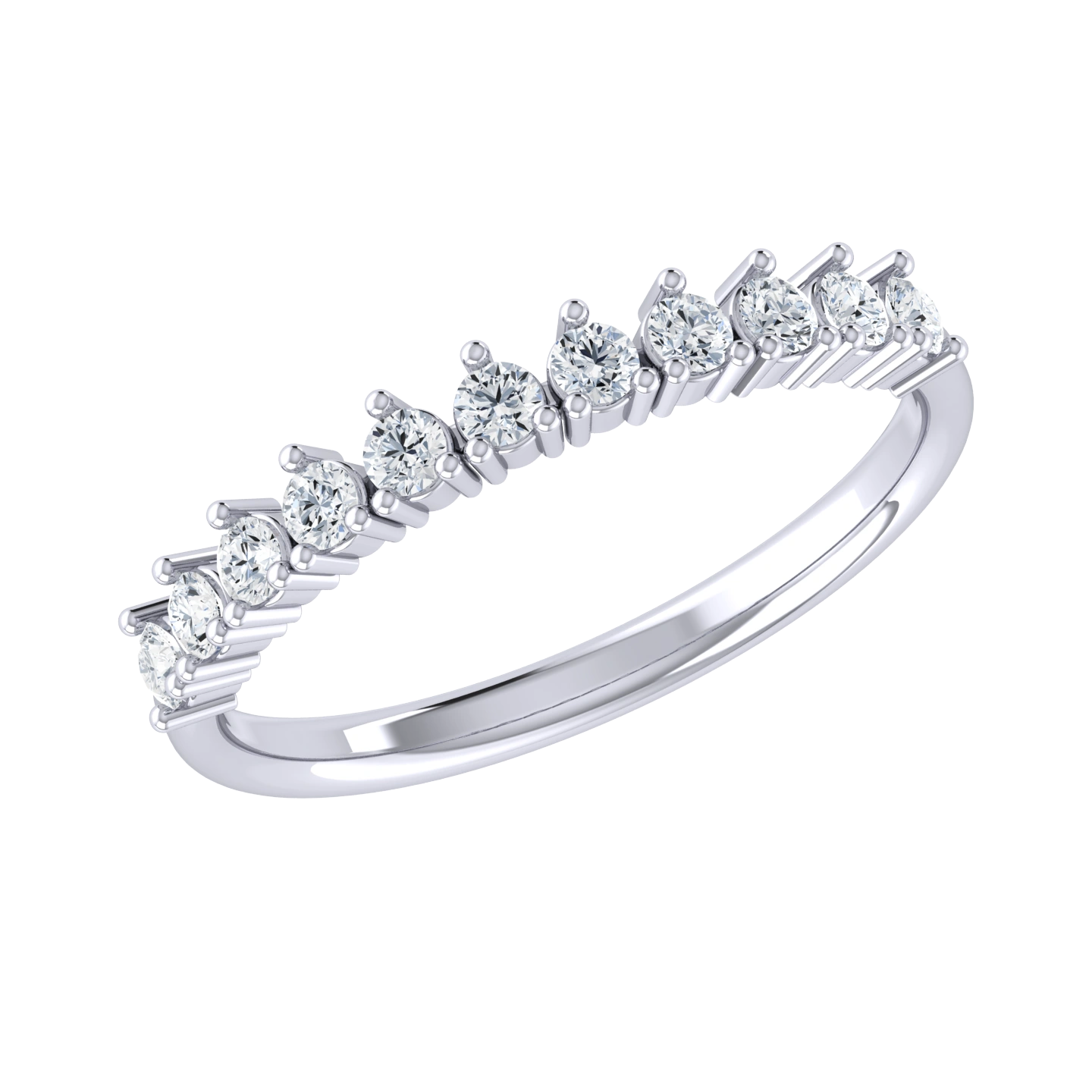 Brilliance Horizon White Gold Lab Grown Diamond Ring [wg]