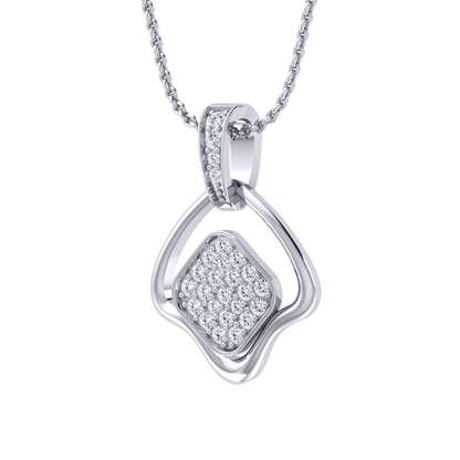 White Gold Diamond Pendant - Simple Splendor [wg]