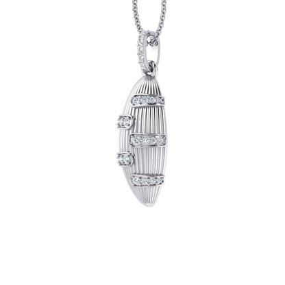 White Gold Diamond Pendant - Graceful Glamour [wg]