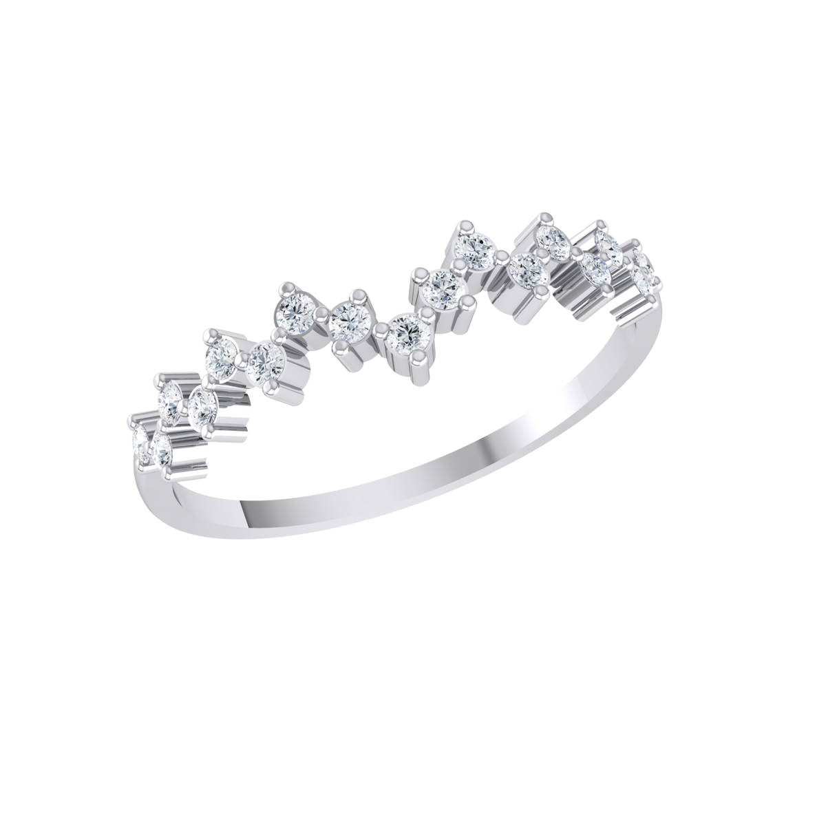 Lab Grown White Gold Diamond Charm - Majestic Radiance [wg]