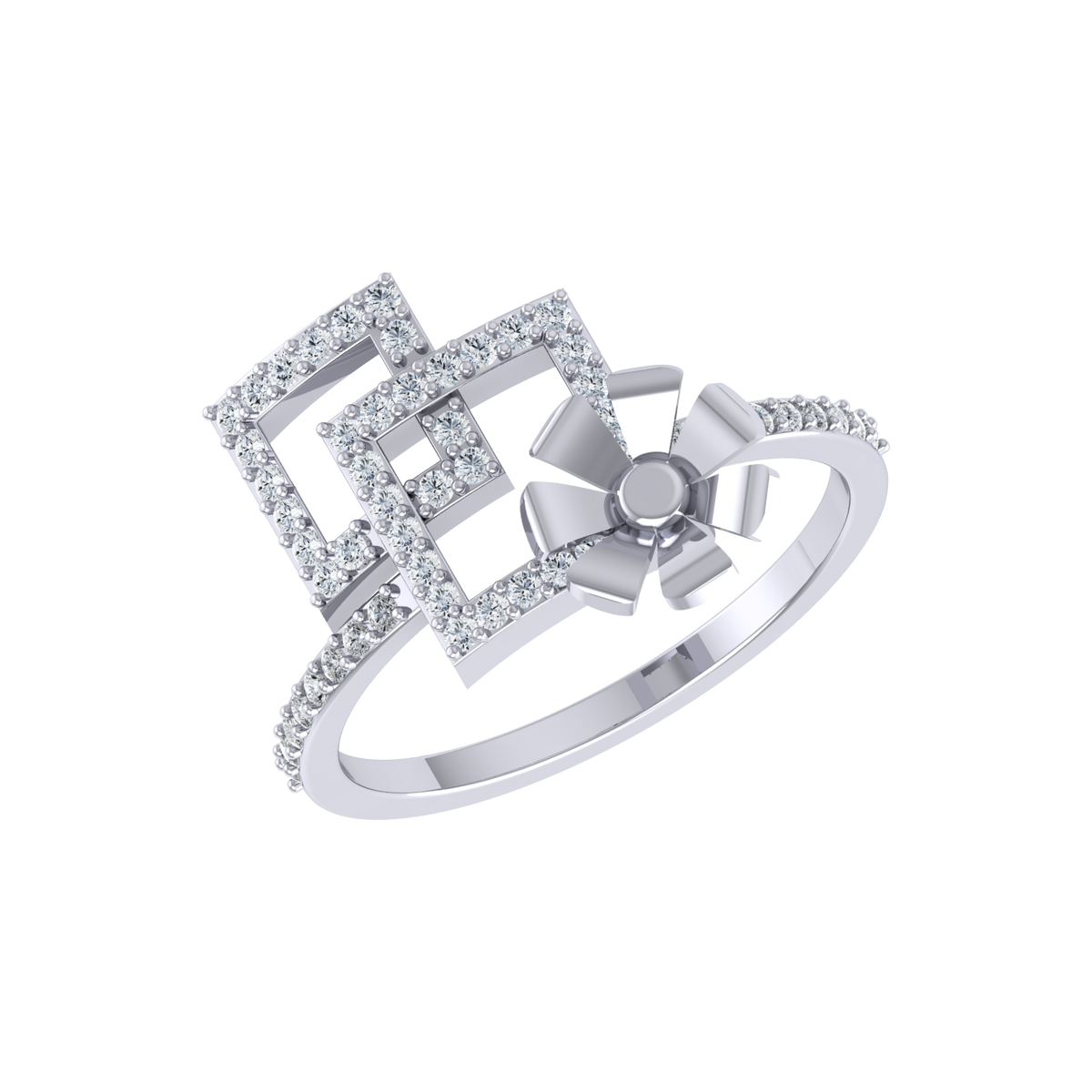 White Gold Diamond Ring  - Tranquil Twilight [wg]