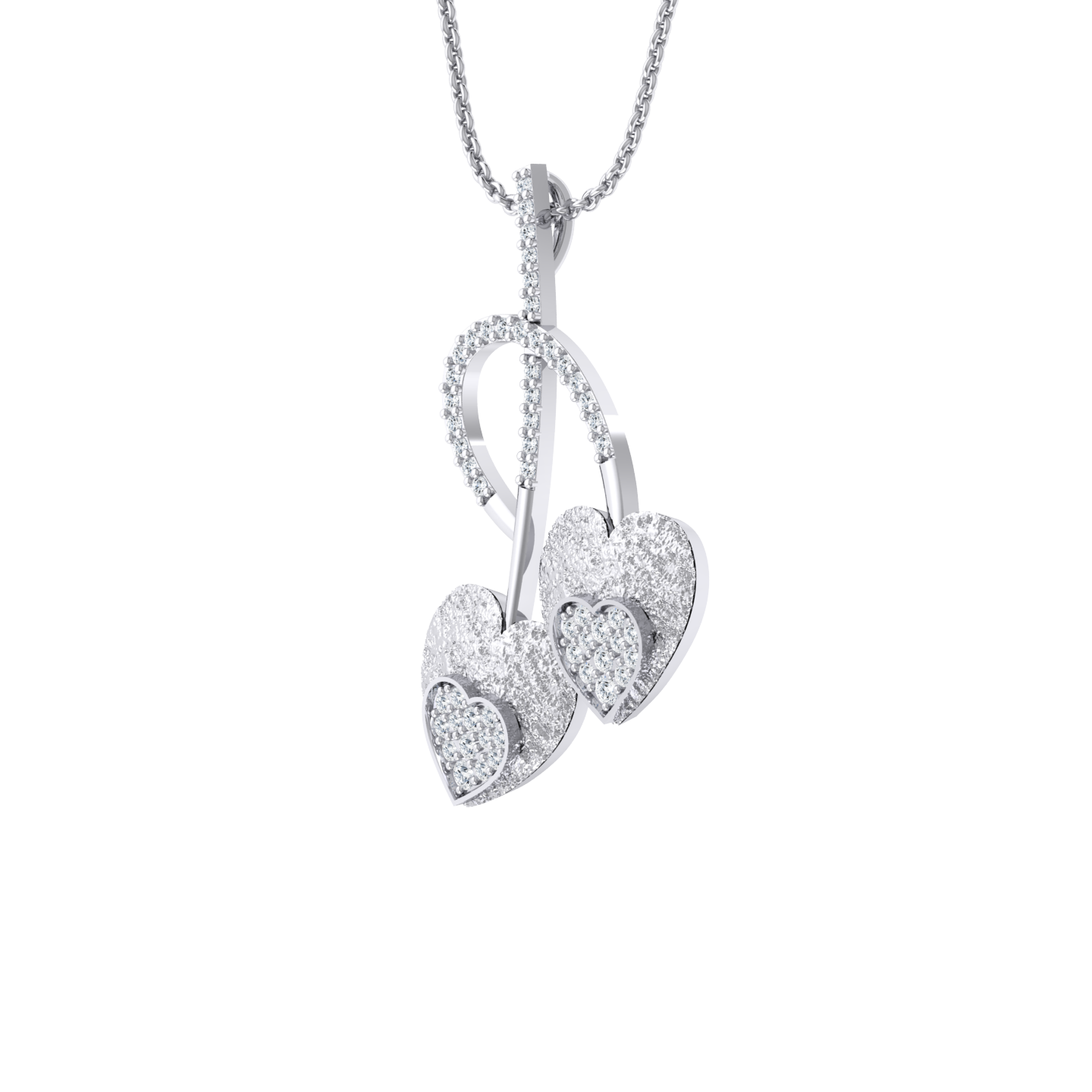 White Gold Diamond Pendant - Petite Sparkle [wg]