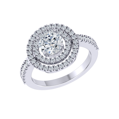 Elegance Personified White Gold Lab Grown Diamond Ring [wg]