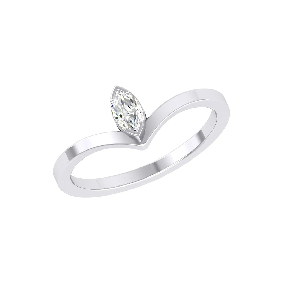 Scarlet Embrace White Gold Lab Grown Diamond