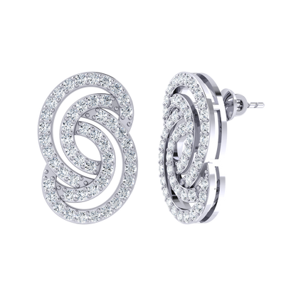 White Gold Diamond Earrings - Infinity Isle [wg]