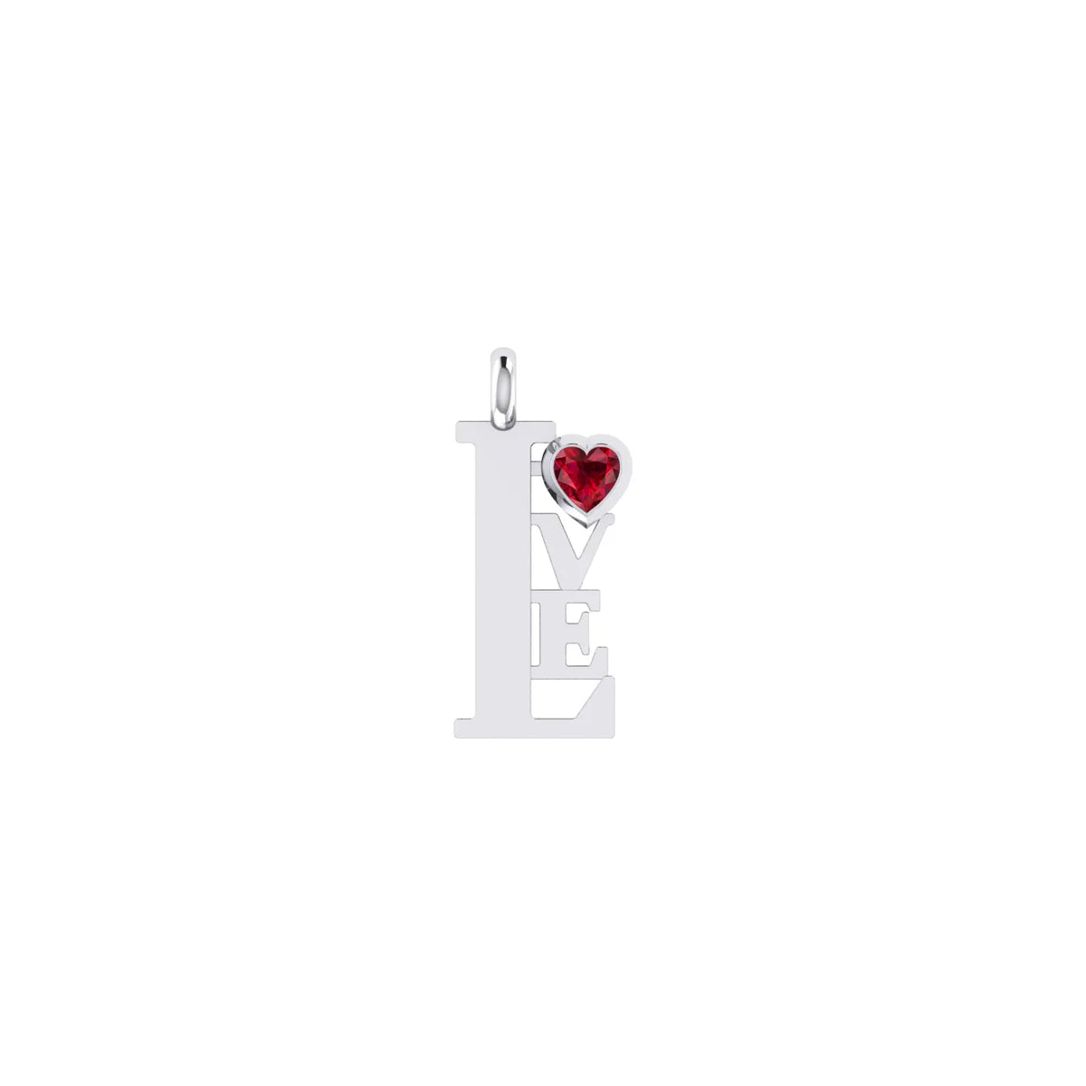 White Gold Diamond Charm - Scarlet Sentiment [wg]