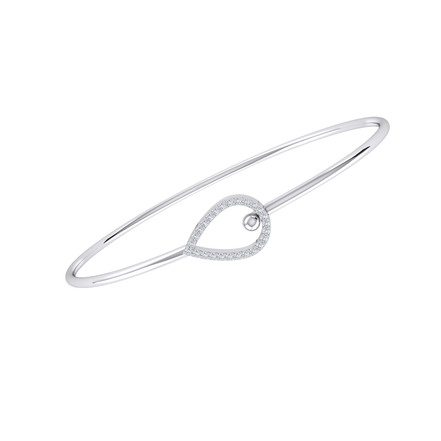 White Gold Lab Grown Diamond Bracelet - Regal Glint [wg]