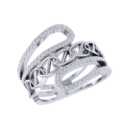 White Gold Diamond Ring - Glamorous Gem [wg]