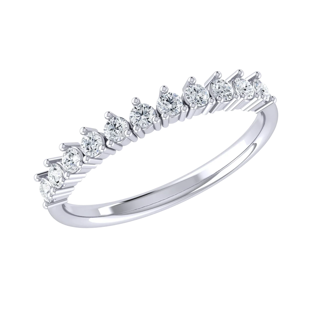 Brilliance Horizon White Gold Lab Grown Diamond Ring [wg]