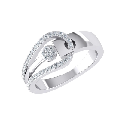 Aurora adorn White Gold Lab Grown Diamond Ring [wg]