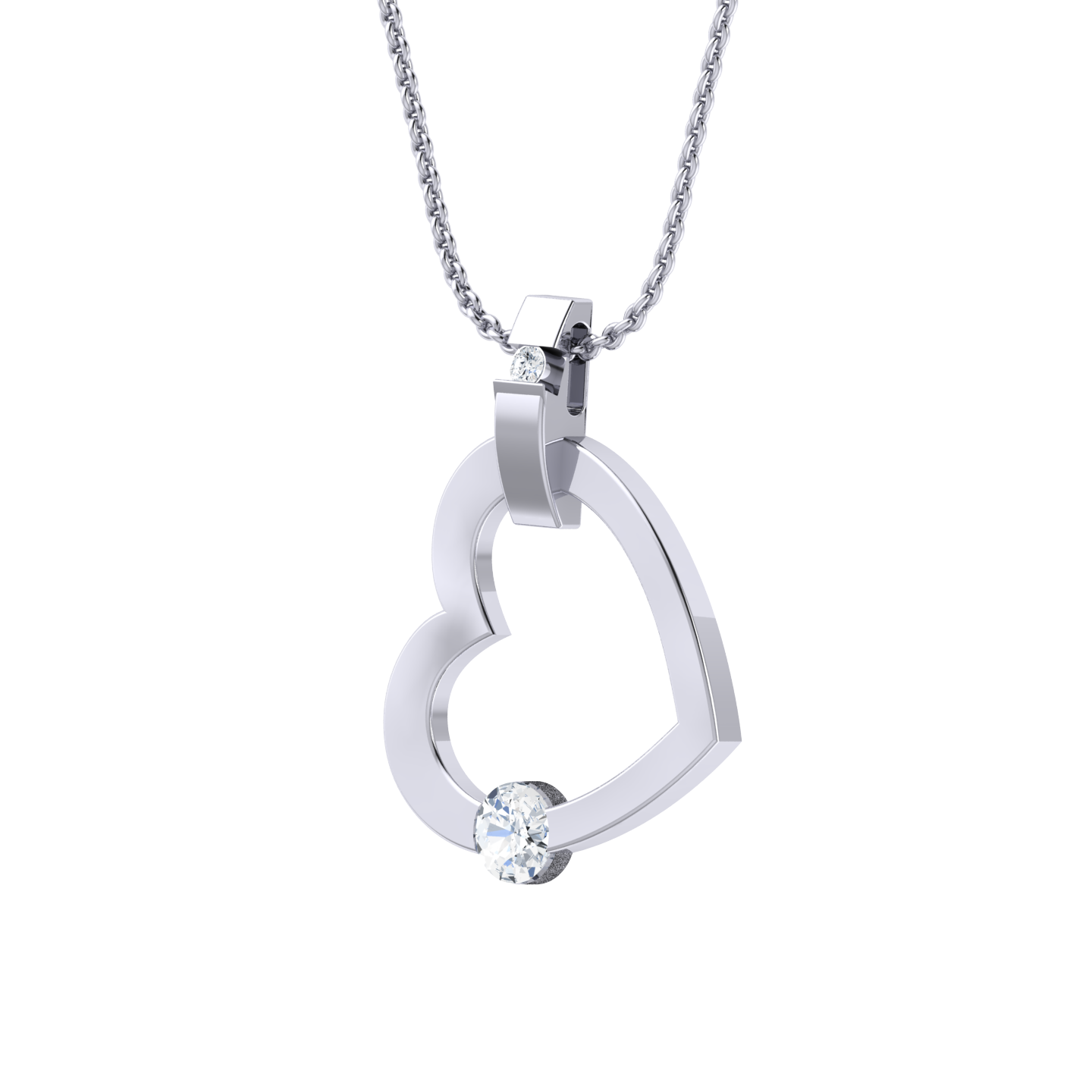 White Gold Diamond Pendant - Infinite Passion [wg]