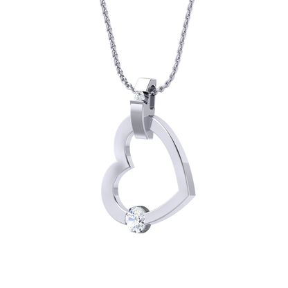 White Gold Diamond Pendant - Infinite Passion [wg]