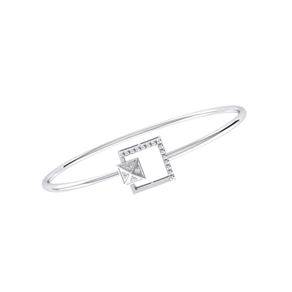White Gold Lab Grown Diamond Bracelet - Radiance Elegance [wg]