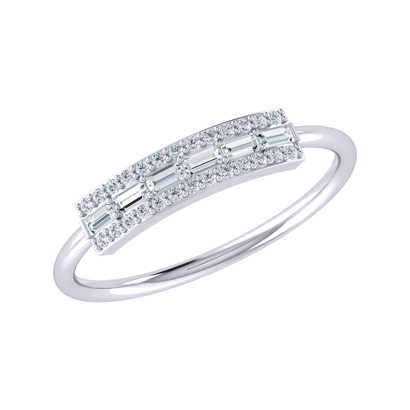 Circle Chic White Gold Lab Grown Diamond Ring [wg]