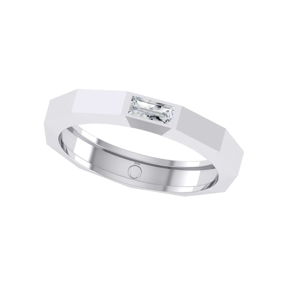 Minimal Beam White Gold Lab Grown Diamond
