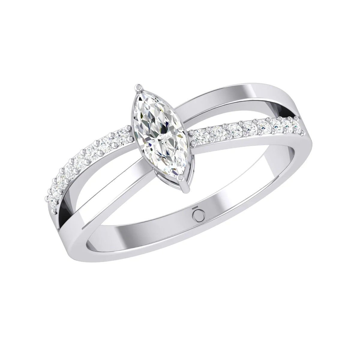 Butterfly Charm White Gold Lab Grown Diamond [wg]