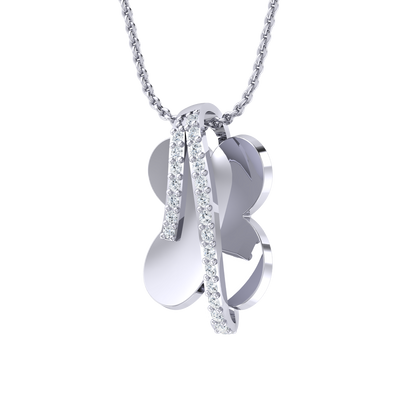 White Gold Diamond Pendant - Graceful Glow [wg]