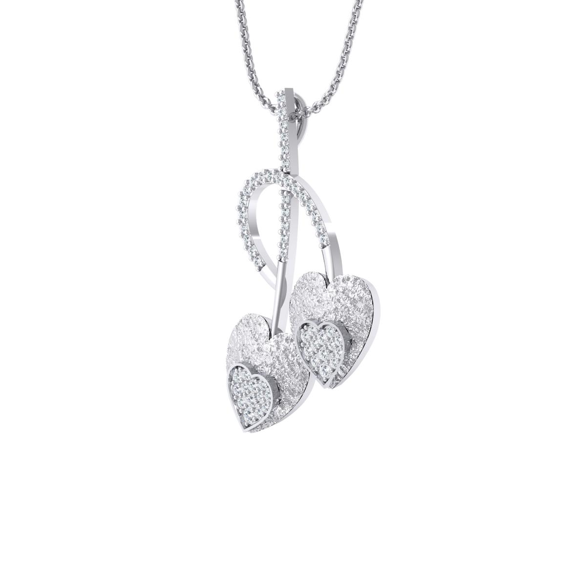 White Gold Diamond Pendant - Petite Sparkle [wg]