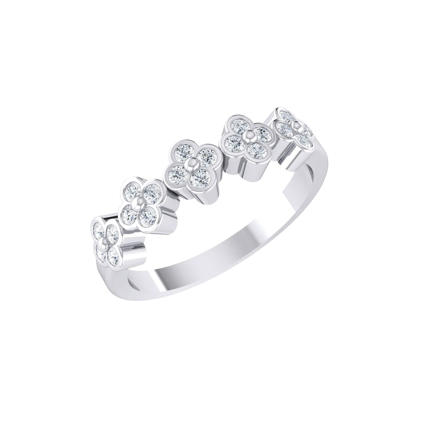 Luxe Flora White Gold Lab Grown Diamond [yg]