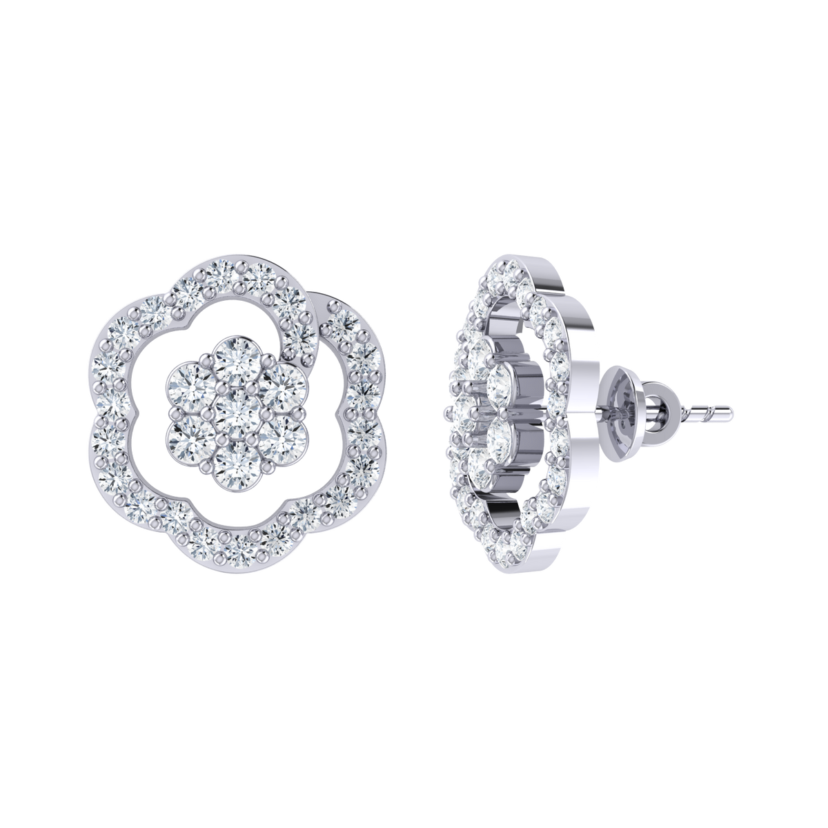 White Gold Diamond Earrings - The Desired [wg]
