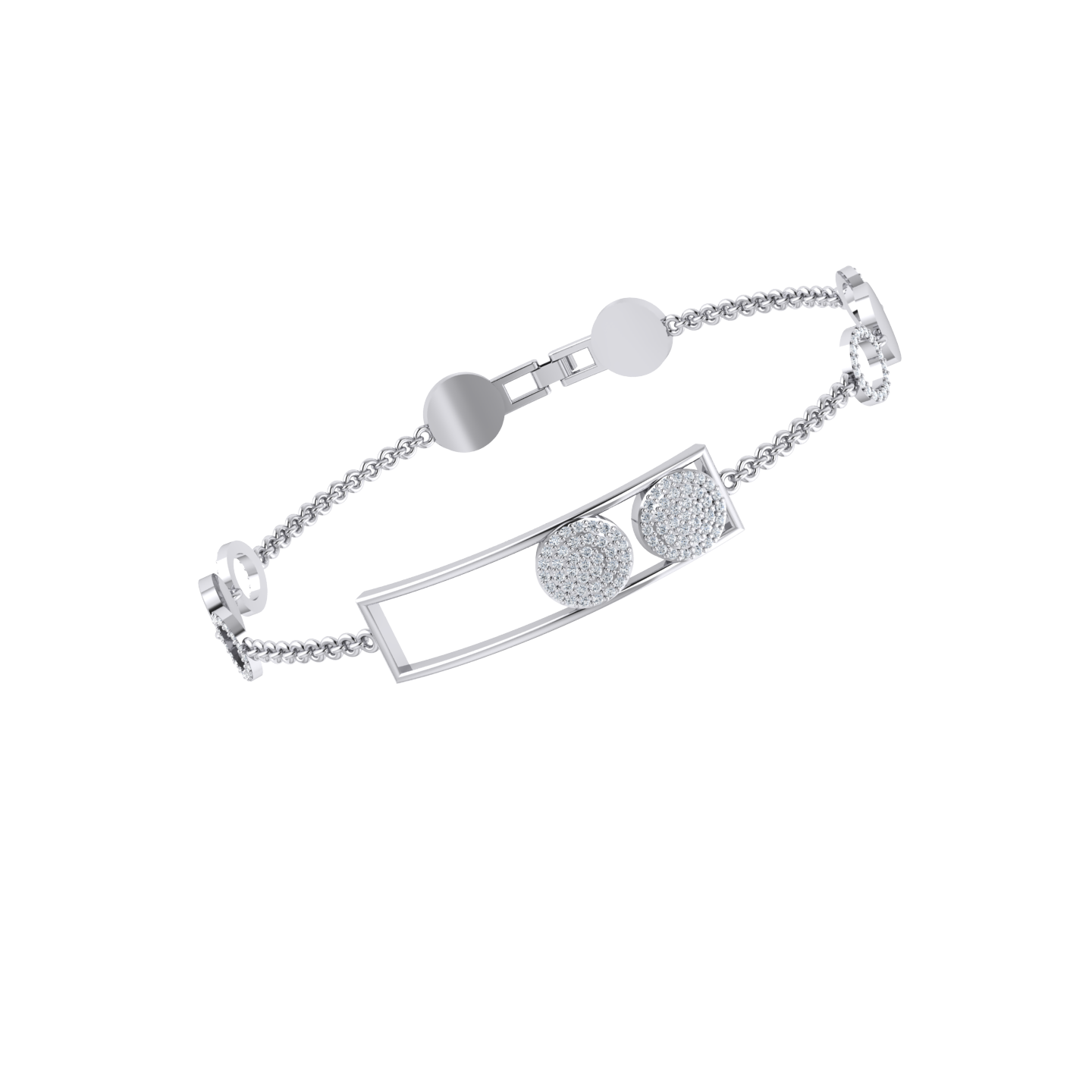 White Gold Lab Grown Diamond Bracelet - Shimmering Starlight [wg]