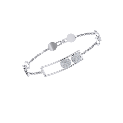 White Gold Lab Grown Diamond Bracelet - Shimmering Starlight [wg]